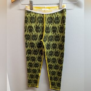 Vossatassar Wool And Cotton Blend Kids Size 5t/120cm Base Layer Green Monsters